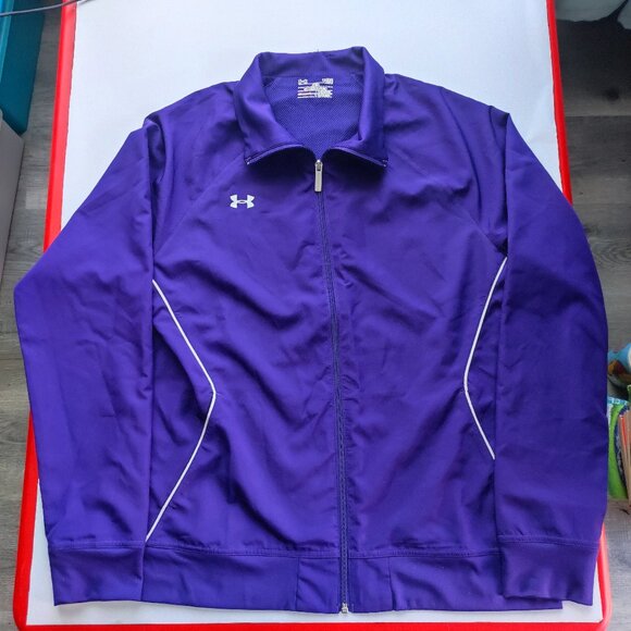 Under Armour track / training jacket purple women's size L loose style - Picture 1 of 5